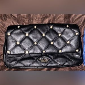 Kate Spade black purse with pearls